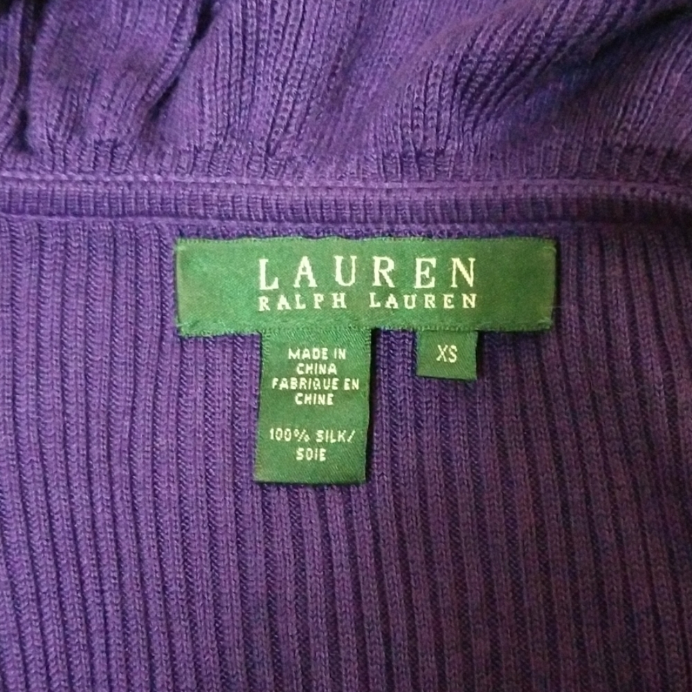 LRL Asymmetrical Ruffle Neck Sweater - Picture 5 of 5